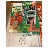 Head to head, electronic football game or two