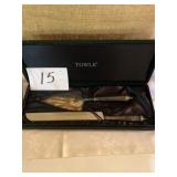 Towle Wedding cake server, knife set