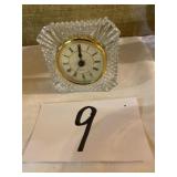 Crystal glass quartz clock