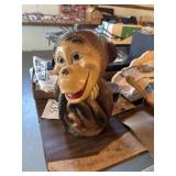 Vintage monkey plaster bank