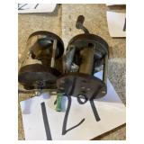 Open bail fishing reels two pieces