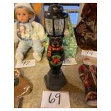 Christmas carved bear candle battery powered