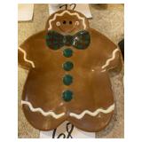 Porcelain ginger, man cookie plate