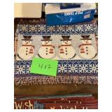 Snowman placemats three pieces