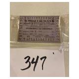P&LE railroad school ticket