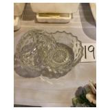 Fostoria Elegant two piece glass dish