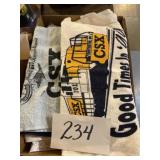 CSX railroad 10 hand towels