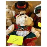 Christmas stuffed bears two pieces