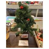 Battery powered tabletop Christmas tree