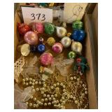 Assorted vintage ornaments