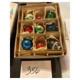 Vintage glass Christmas tree ornaments