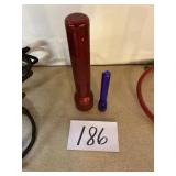 Metal flashlights, two pieces