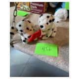 Dalmatian Christmas stuffed dogs