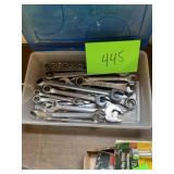 Assorted wrenches and sockets