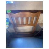 Solid oak, twin bed with rails