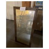 Oak framed bevel glass mirror