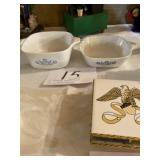 Corning, corn, flour, casseroles two pieces