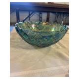 Carnival glass 10 inch bowl