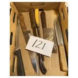 Box of knives with sharpen