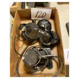Old aviator communication device with goggles