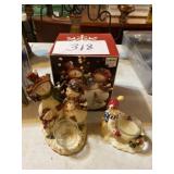 Kincaid snowman candleholders