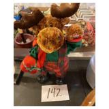 Christmas stuffed moose