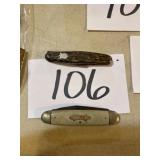 Folding knives, two pieces
