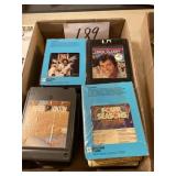 Box of eight track tapes lot