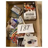 Assorted baseball and football cards