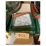 Hand decorated glass Christmas tree ornaments lot