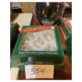 Hand decorated glass ornaments for your C