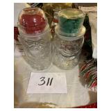 Holiday candy jars