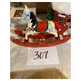 Wooden rocking horse