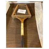 Vintage Spaulding racket w with press