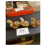Porcelain holiday horses