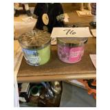 Scented candles, vanilla, and peppermint