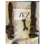 Antique crescent, wrench and box and wrench