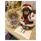 Porcelain Christmas doll