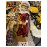 Porcelain Christmas doll