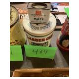 Clapper, girl, baking powder, tin, and aunt P