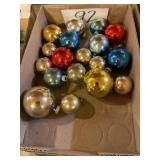 Shiny bright, mixed glass ornaments lot