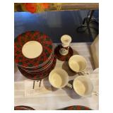 Arita Japan plates, cups, and candlestick 19