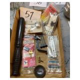 Police handcuff, key and gun parts lot