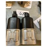 Military water bottles with metal cups