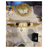 Porcelain rolling pin with wooden handles