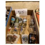 Harley Davidson shot glasses from around the