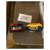 Rechargeable lithium batteries, two piece