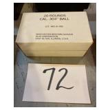 Two boxes of 303 caliber brass Winchester