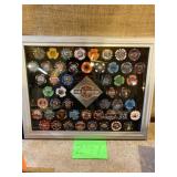 Harley Davidson, poker chips framed