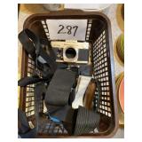 Petri 35 mm camera with accessories
